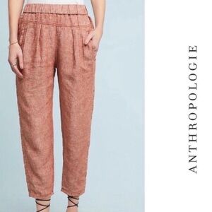 Anthropologie Cropped Linen Pants